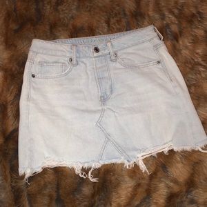 American Eagle Light Wash Denim Skirt